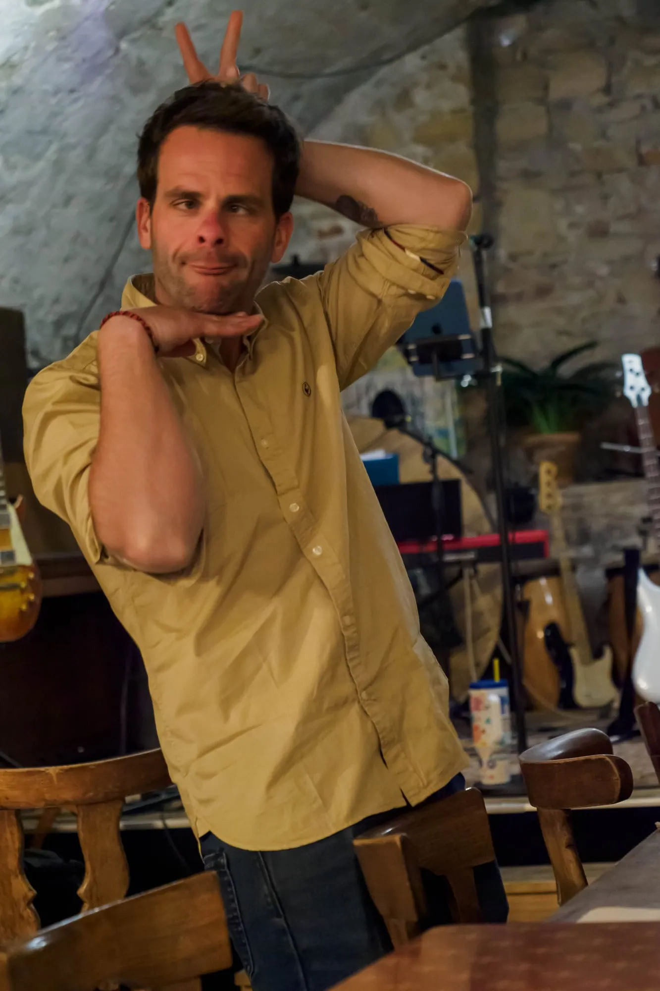 Petite pose avant de monter sur scène